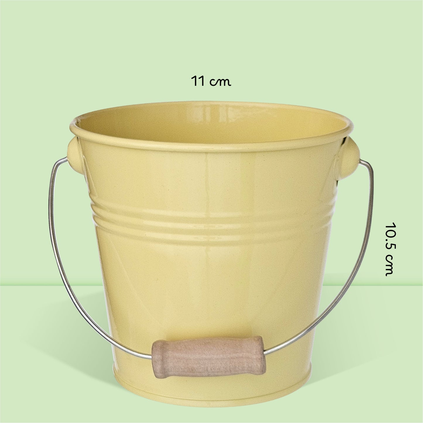 Pot prêt à pousser tournesol, pot en zinc Jaune
