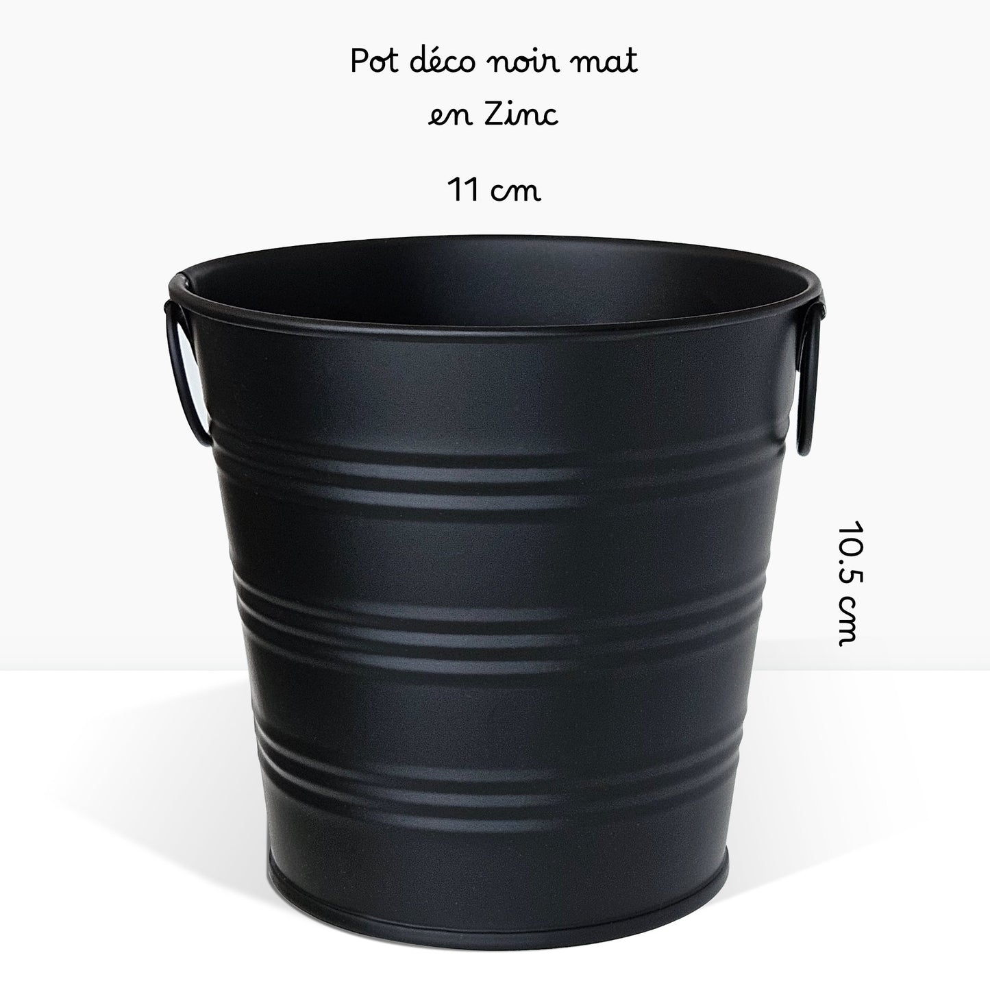 Kit prêt à pousser romarin, pot zinc noir mat