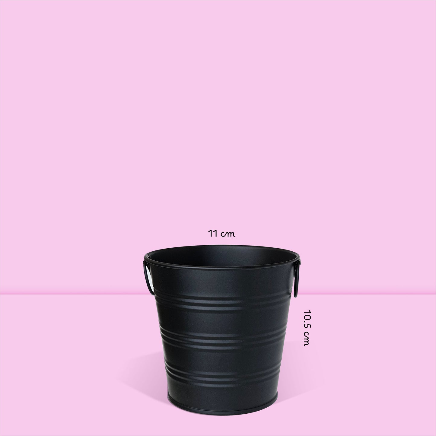 Pot prêt à pousser romarin, pot zinc noir mat